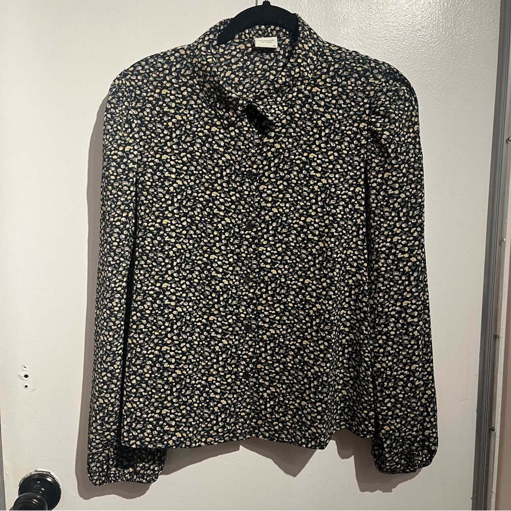 Jacqueline de Yong Ditsy Floral Long Sleeve Blouse Top Size EU 40 / US 10 Work